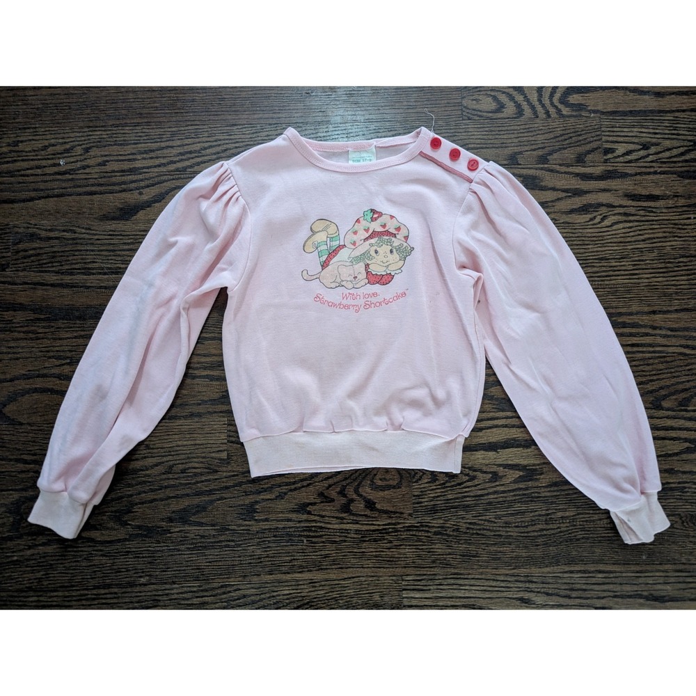 Vintage Rare Strawberry Shortcake Sweatshirt Shirt Top Size 7-8 S Dobie Original